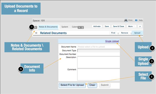 Upload documents to a record TRIRIGA
